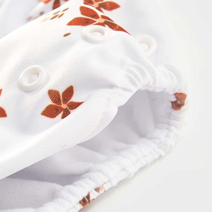 HappyFlute 9 Sets Newborn Baby Cloth Pocket Diapers One Size Adjustable Reusable for Baby Boys and Girls(6-33 pounds,0-3 Years),One Wet Bag+4Diapers and 4Inserts