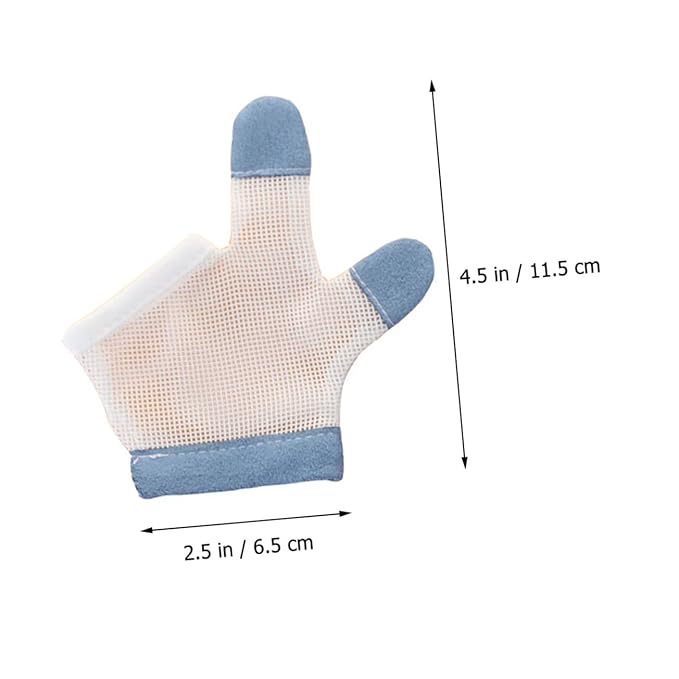 Teething Gloves Breathable Half-Finger Mitten for Anti-Scratch Comfortable Design Easy to Clean for Teething Relief