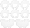 JenPen White Bibs for Baby Girl Bandana Muslin 360 Bibs Baby Bandana Drool for Girl Set for Teething Toddler