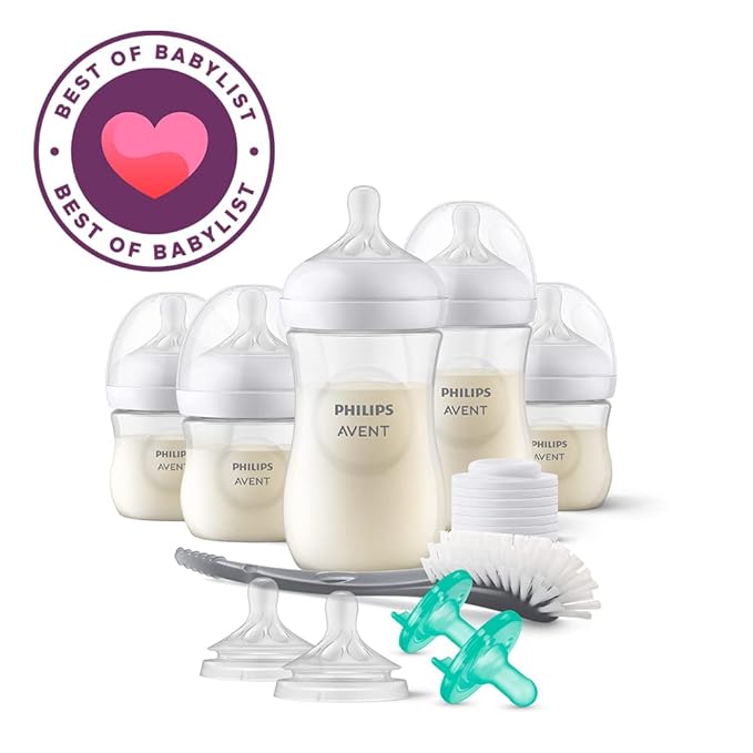 Philips AVENT Natural Baby Bottle with Natural Response Nipple, Newborn Baby Gift Set, SCD838/02