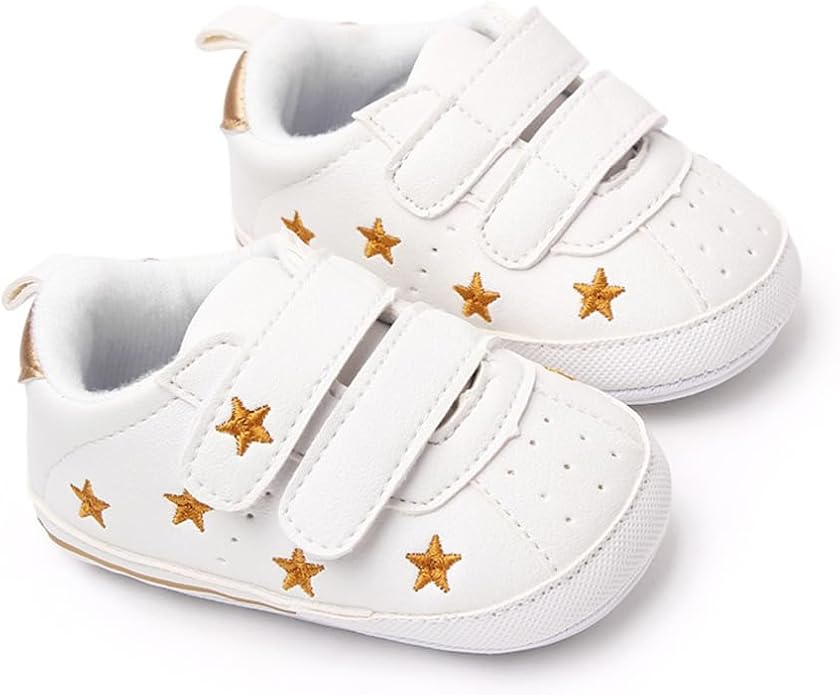 Clowora Baby Boys Girls Shoes Non-Slip Rubber Sole Sneakers Infant First Walking Toddler Crib Shoes Newborn Loafers Flats.