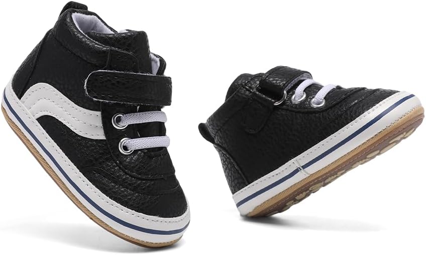 Clowora Baby Boys Girls Shoes Non-Slip Rubber Sole Sneakers Infant First Walking Toddler Crib Shoes Newborn Loafers Flats.