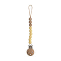 mushie 100% Silicone Baby Pacifier Clip BPA Free | Eva (Muted Yellow)