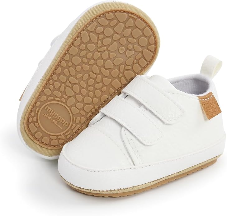 Clowora Baby Boys Girls Shoes Non-Slip Rubber Sole Sneakers Infant First Walking Toddler Crib Shoes Newborn Loafers Flats.