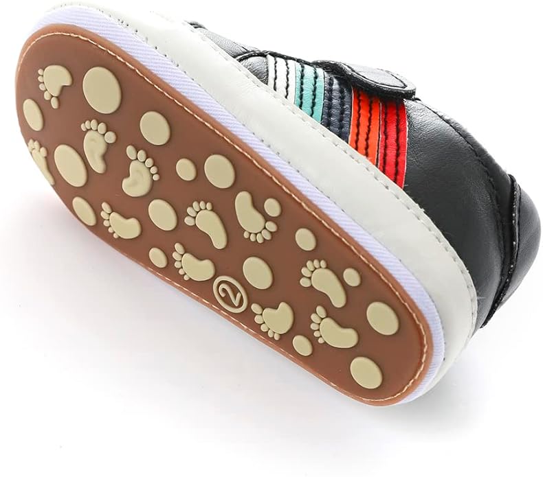Clowora Baby Boys Girls Shoes Non-Slip Rubber Sole Sneakers Infant First Walking Toddler Crib Shoes Newborn Loafers Flats.