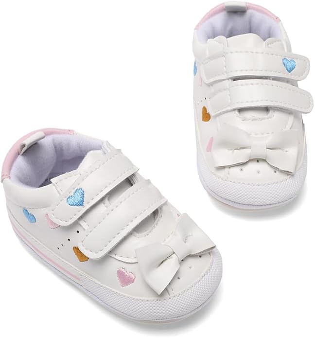 Clowora Baby Boys Girls Shoes Non-Slip Rubber Sole Sneakers Infant First Walking Toddler Crib Shoes Newborn Loafers Flats.