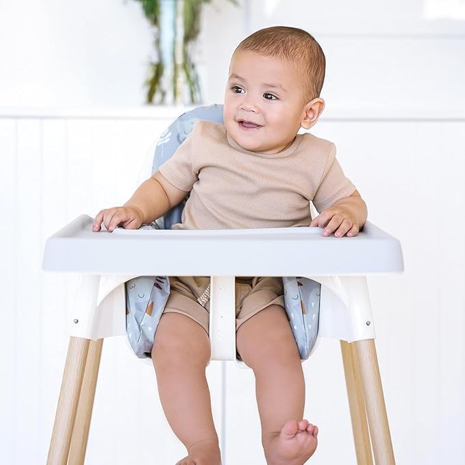 Nibble and Rest Highchair Cushion Cover for Inflatable Cushion, Compatible for IKEA Antilop Highchair,Accessories Stain-Proof and Wipeable Cushion Cover (Cushion NOT Included)(Sage Savannah)