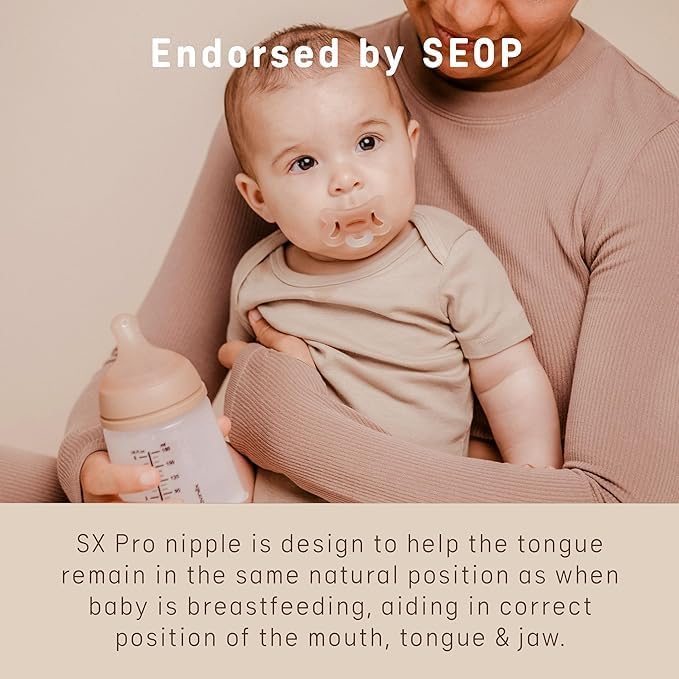 Suavinex Zero Zero Silicone Baby Pacifier w/SX Pro Physiological Pacifier Nipple (-2-2M), 2Pk, Light