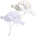 Baby Girl Sun Hat with UPF 50+ Outdoor Adjustable Beach Hat with Wide Brim Bucket Hats