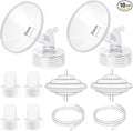 31mm Flange Pump Parts Compatible Spectra S1 S2 9 Breast Pumps Replacement,Full Set Replacements Include Flange Backflow Protector Membrane Duckbill Valve Tube,Not Original Accessories