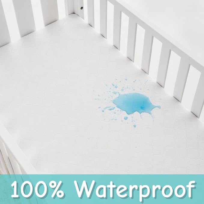 American Baby Company Waterproof Fitted Crib Mattress Protector 52" x 28" - Quilted, Noiseless, Ultra-Soft & Breathable Crib & Toddler Mattress Pad Cover