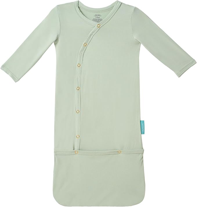 PurComfy Supersoft Baby Sleeper Gowns, Premium Bamboo Viscose Infant Nightgown Sleepers Preemie Newborn Snap Bundler