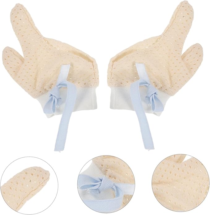 DECHOUS 1 Pair Mittens for Protective Gloves Grip Thumb Guard Protector Thumb Guard Teething Deterrent Pediatric Stop Biting Anti Cotton Yarn Sky-Blue