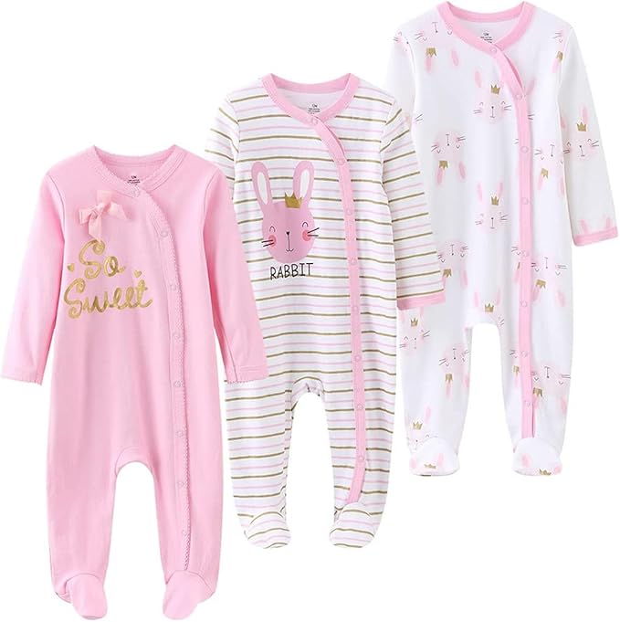 Newborn Layette Gift Set 27-Piece Baby Girl Clothes Bodysuits, Pants Essentials and Accessories 0-12Months