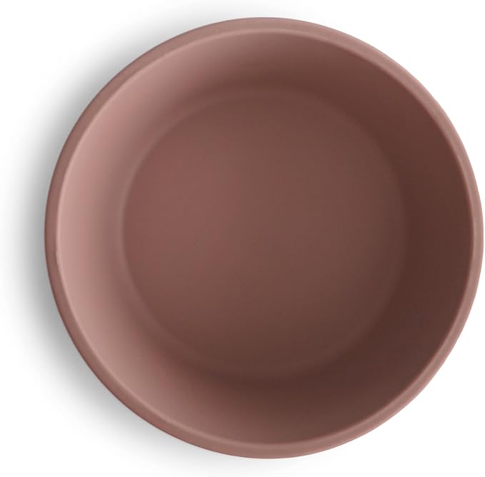 mushie Silicone Suction Bowl | BPA-Free Non-Slip Design (Cloudy Mauve)