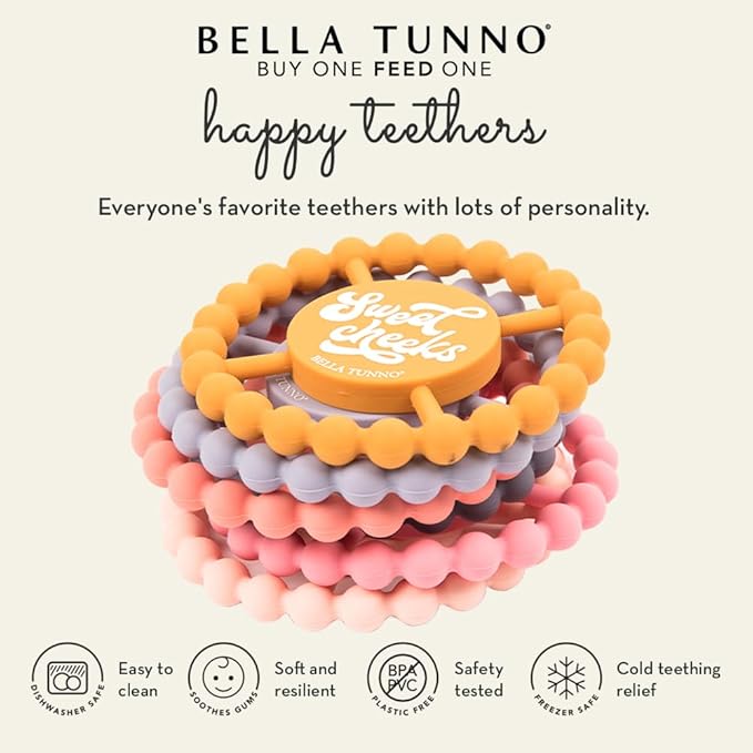 Baby Teether by Bella Tunno, Silicone Teethers for Babies 3-6 Months, 6-12 Months, Baby Toys, Pacifier, Teething Relief, Boys, Girls, Bruh