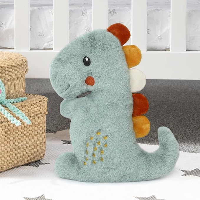 MON AMI Dino Shaped Plush Pillow - 14.5X12”, Stuffed Dinosaur Pillow for Kids, Decorative Cushion for Child’s Nursery, Bed or Couch, Cute Room Décor