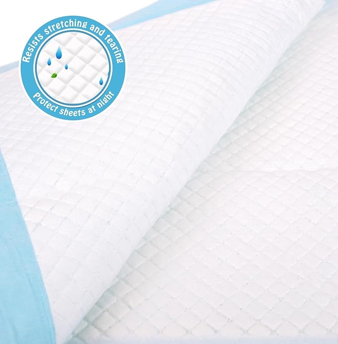 Disposable Bed Pads for Incontinence 23" x 36" - 10 Count, Leak-Proof Chucks Pads for Adults, Kids and Pets, Absorbent Disposable Underpads, Incontinence Bed Pads Disposable for Beds