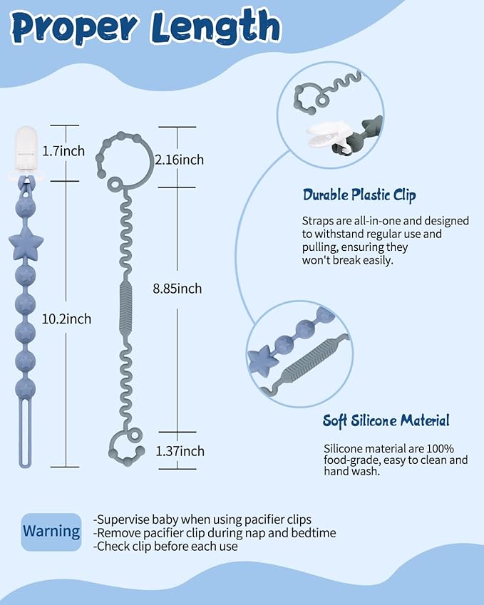 babygoal Pacifier Clips Set of 6