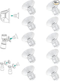 Flange Inserts 10PCS 19/21mm*5,24mm Breast Pump Shields/Flanges Compatible with Momcozy S9/S9pro/S10/S12/S12pro/Spectra/Medela/TSRETE, Reduce 24mm Tunnel Down to Correct Size