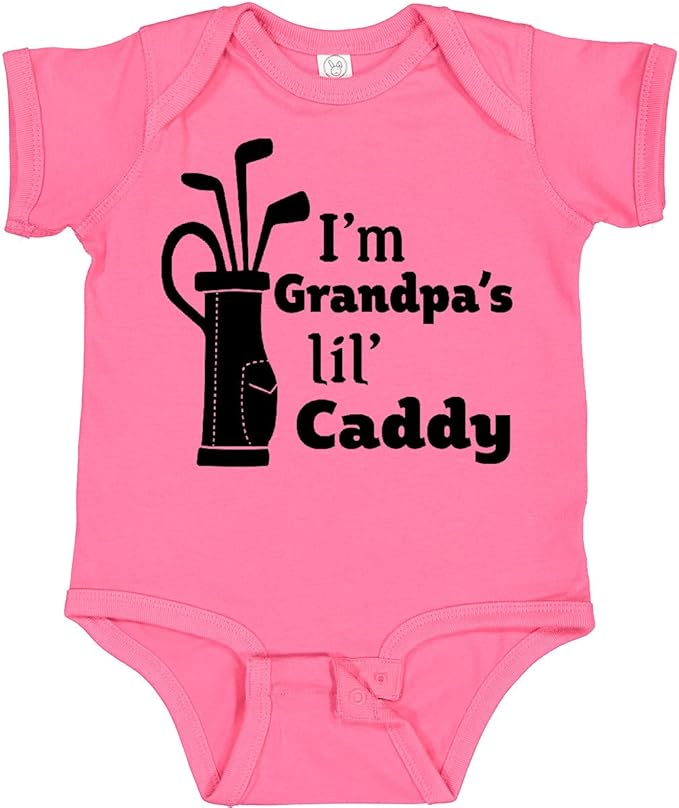 inktastic I'm Grandpa's Lil' Caddy- Golf for Kids Baby Bodysuit