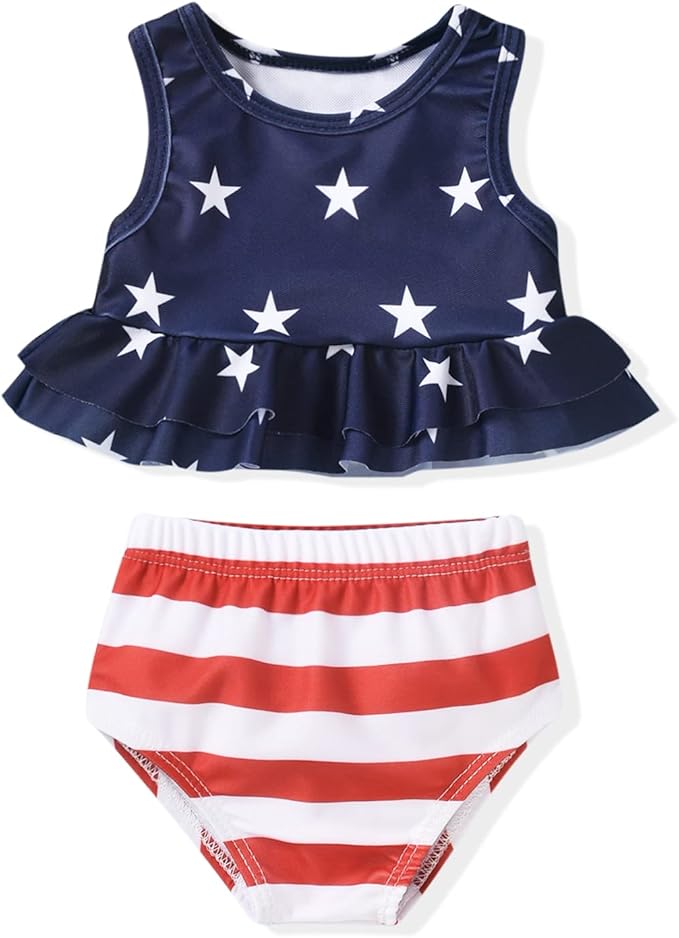 Aalizzwell Toddler Baby Girl Bathing Suit Two Piece Swimsuit Bikini Beach Wear
