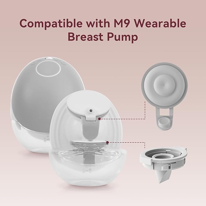 4 PC Duckbill Valves and 2 PC Silicone Diaphragms Compatible with Momcozy M9 Replacements Parts, Replace Mom Cozy M9 Pump Parts, Momcozy Mobile Flow Breastfeeding Accessories
