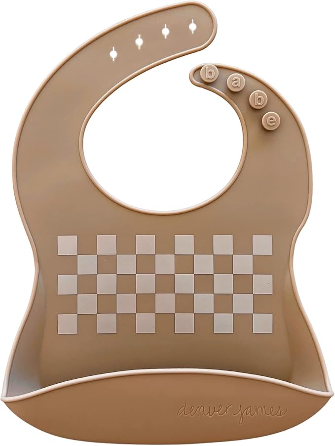 Denver James Silicone Feeding Bibs | Dishwasher Safe. Waterproof. Adjustable.