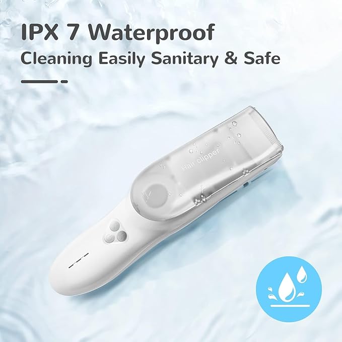 FERRISA Cordless Baby Hair Clippers, Vacuum Hair Clipper for Baby Fine Hair, Baby Hair Clipper Quiet Hair Clipper for Baby, Hair Clipper Auto Suck Snipped Hair, IPX7 Waterproof Rechargeable