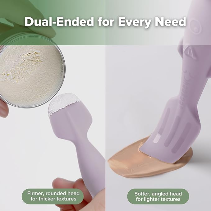 haakaa Baby Diaper Cream Spatula, NoMess Dual-Ended Silicone Diaper Rash Cream Applicator with Hygienic Case, Butt Spatula for Baby