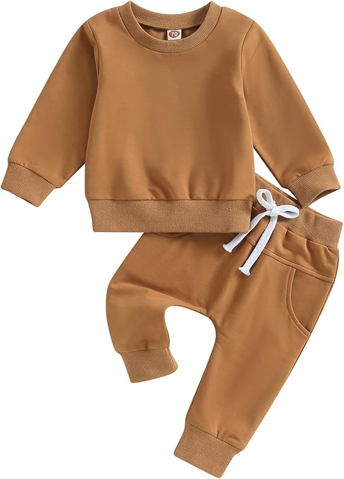 Tiaham Baby Boy Clothes Girl Outfits Fashion Sweatshirt Sweat Pant Kids Toddler Tops Pant Sets