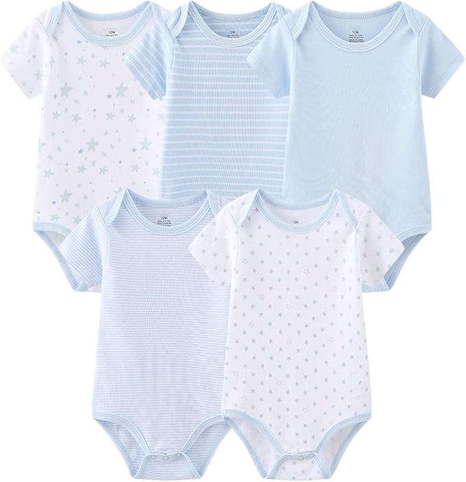 Newborn Layette Gift Set Bodysuits Pants for Baby Girl and Boy 24 Piece 100% Cotton Essentials and Accessories