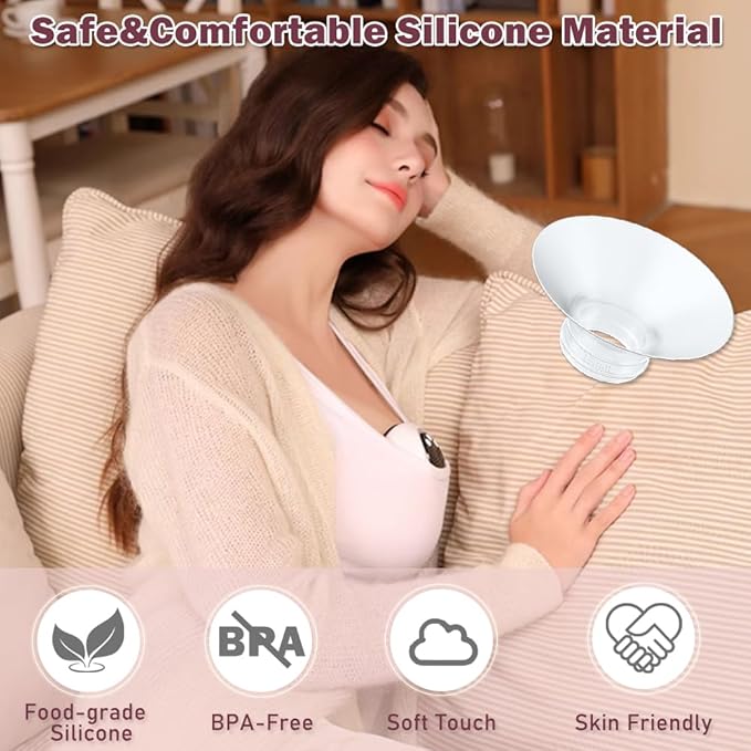 Flange Insert 15mm 6pcs Compatible with Momcozy M5/M9/M6/S12 Pro/V1 Pro/V2 Pro,for Spectra/Medela/MomMed/eufy/Lansinoh/Elvie Breast Pump, Fit for 24mm Flange/Shield of Most Pumps, Breastfeeding Parts