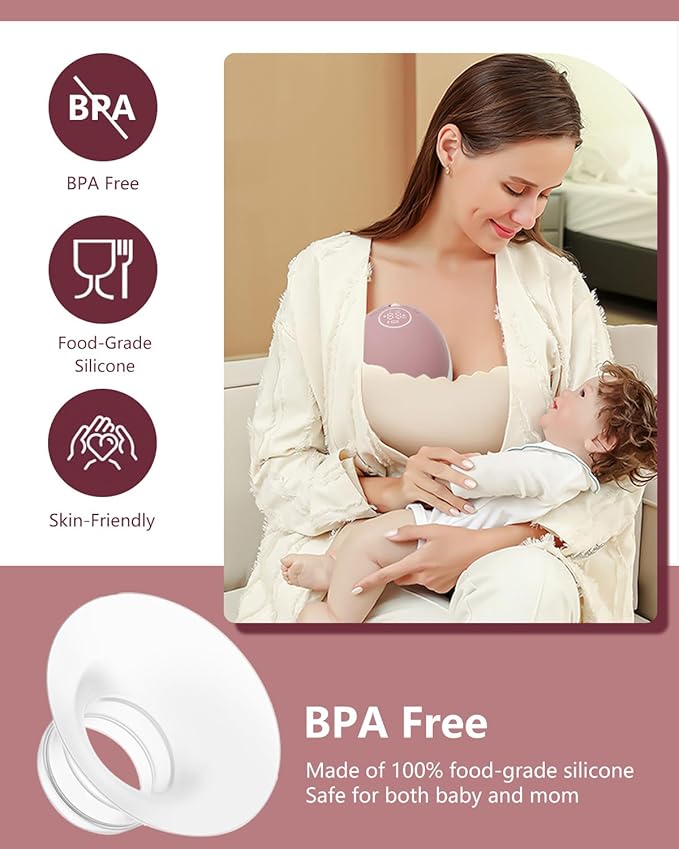 Flange Insert 22mm for Momcozy M9 M6 M5 V1 Pro V2 Pro S12 Pro S9 Pro, Compatible with Medela/Elvie/Spectra/Willow Go/eufy/Lansinoh Breast Pump, Breastfeeding Essential Kit, 2PCS