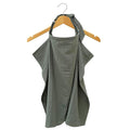 MOZAH 100% Organic Cotton Muslin Nursing Cover for Baby Breastfeeding, Breathable 100% Cotton Breastfeeding Cover with Rigid Hoop for Mother Nursing Apron, Multi-use Carseat Canopy (Roman Green)
