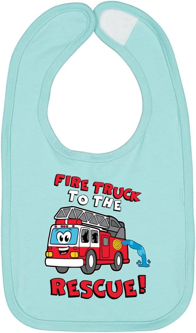 Wild Bobby Fire Truck to the Rescue Funny Cute Humor Infant Premium Jersey Baby Bib