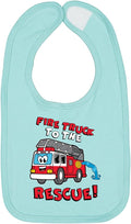 Wild Bobby Fire Truck to the Rescue Funny Cute Humor Infant Premium Jersey Baby Bib