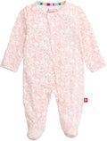 Magnetic Me Girls Modal Magnetic Baby Footie Pajamas | Silky Soft Modal Fabric | Baby Sleepers Available Sizes PRE - 24M