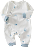 100% Organic Cotton Soft 0-6 Months Unisex Footless Newborn Baby Sleepers Pajamas Romper Boys Girls Long Sleeve