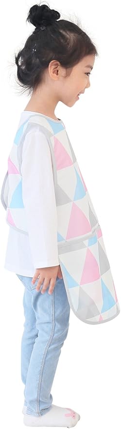 Kids Painting Apron – Waterproof Art Smock for Toddlers & Preschoolers, Messy Play, Baking, Crafts, Cooking, Mealtime