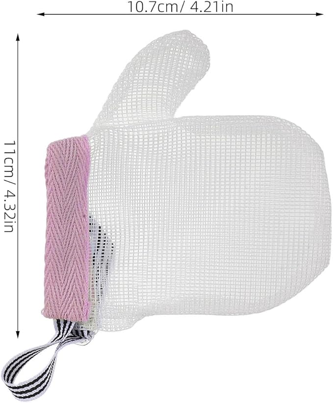 ERINGOGO 1 Pair Thumb Sucking Deterrent for Kids - Anti-Thumb Sucking Gloves for Nail Biting Prevention - Anti-Eating Teething Mitten Size M (Pink)