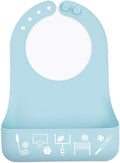 Bella Tunno Little Bites Bib – Silicone Baby Bibs for Infant Girls and Boys Ages 3-12 Months, BPA Free Soft Silicone Bib