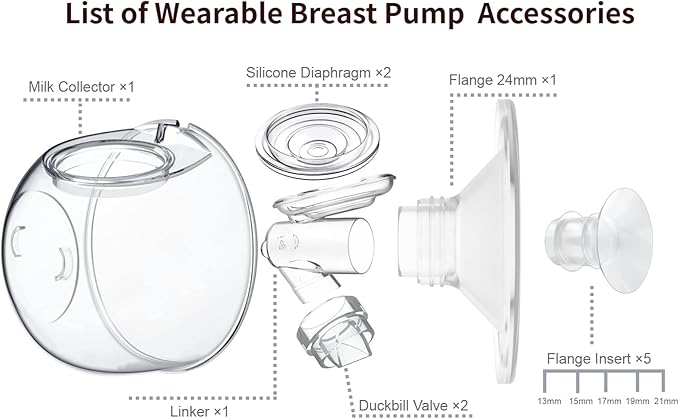 Wearable Breast Pump Milk Collector,Compatible with TSRETE/kmaier/eulumap/Momcozy S9/S12 Replacement Pump Parts,Breastpump Collector Accesories,Not for Momcozy S9 Pro/S12 Pro