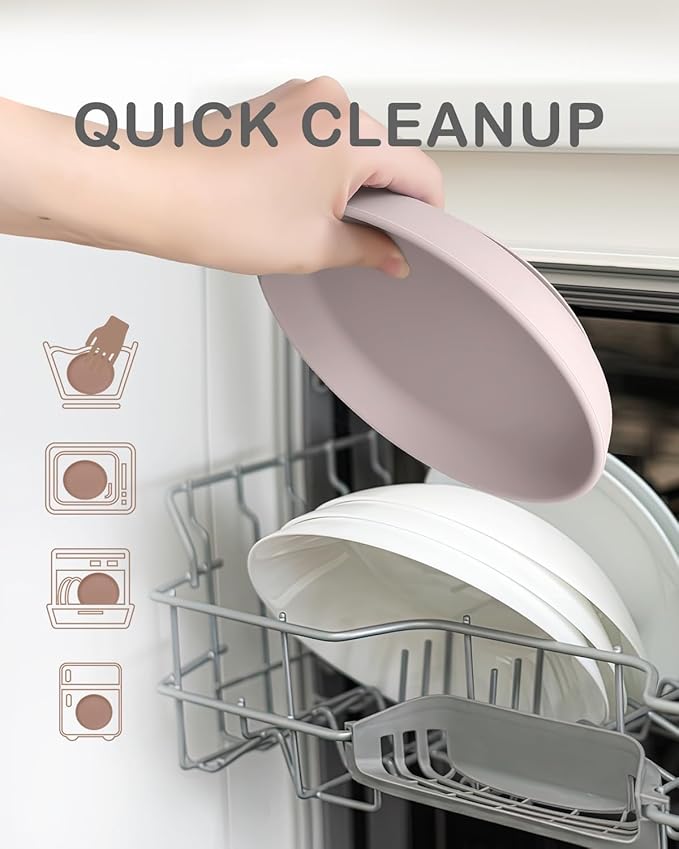 Classic Suction Toddler Plates 3 PCS, Food Grade Silicone Baby Plate with Suction BPA Free, Deeper Feeding Dishes for Toddler Kids Baby, Dishwasher Safe