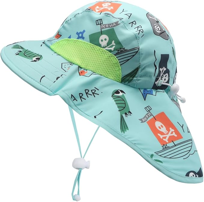 Toddler Baby Boys Swimsuit Rashguard One Piece Zipper Bathing Suit with Sun Hat Infant Swimwear Sunsuit UPF 50+