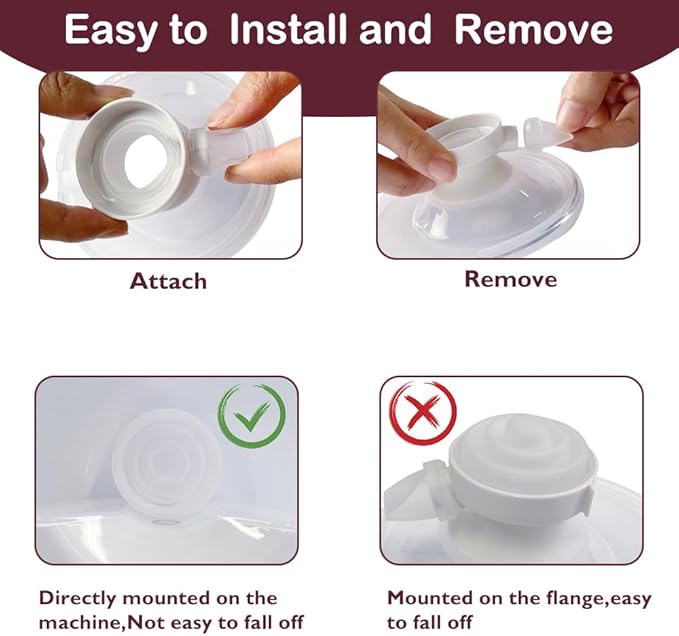 8PCS Duckbill Valves & 2PCS Diaphragm Compatible with Momcozy M5 Wearable Breast Pump, Replacement Pump Parts Accessories Compatible for M5 Momcozy, Not Original Mom Cozy Accessories