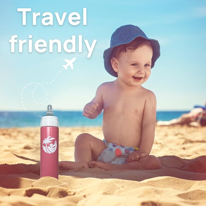 Versatile Waiu Insulated Baby Bottle | 4 oz & 6 oz Sizes | Keeps Drinks Hot for 8 Hours, Cold for 24 Hours | BPA-Free | Multiple Colors Available (Pink, 6 oz.)