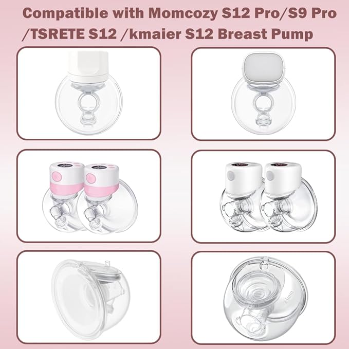 1pcs Silicone Flange 19mm Compatible with Momcozy S12 Pro/S9 Pro/TSRETE S12/kmaier S12 Breast Pump，Flange Wearable Breast Pump Replacement Accessories,Shield 19mm Flange Parts