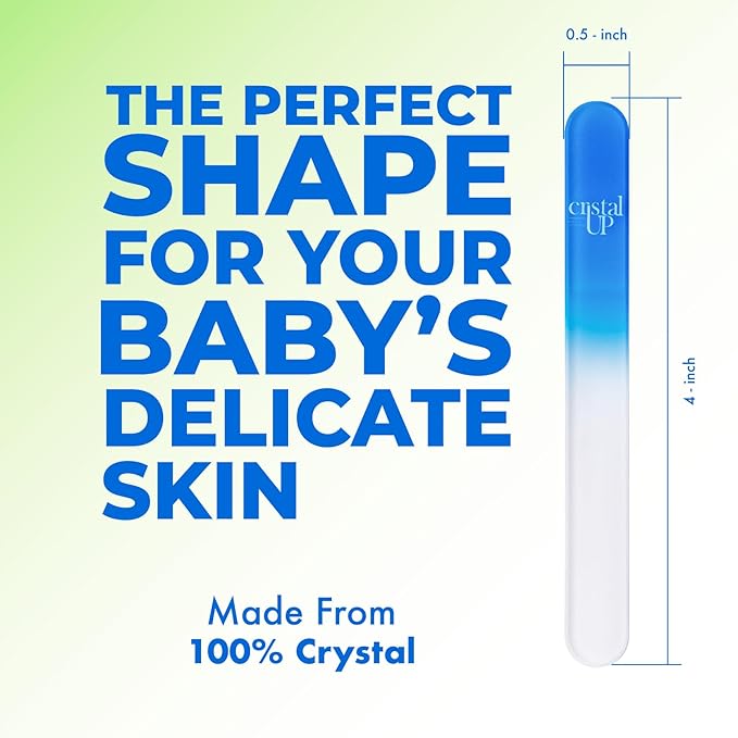 Crystal Baby Nail File 2 in, Gentle and Safe for Delicate Glass Nails File, Hygienic and Durable, Perfect for Newborns and Infants, Ideal for Stress Free Nail Trimming