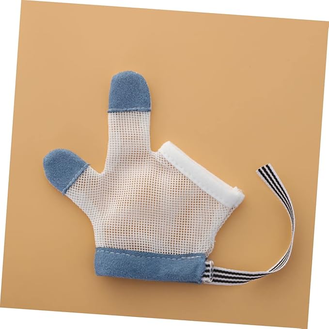 Milisten Teething Gloves Half Finger Nylon Scratch Mittens for Stop Thumb Soft Breathable Outdoor Gloves